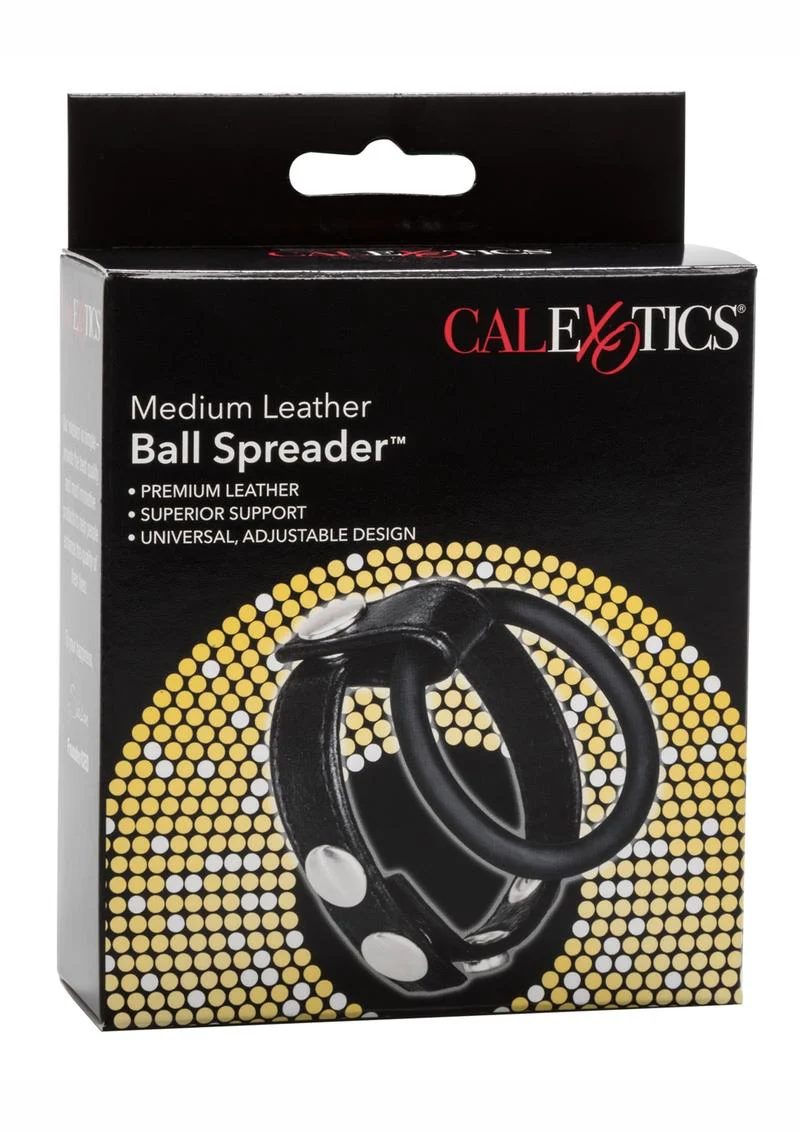 Leather Ball Spreader Cock Ring - Image 3