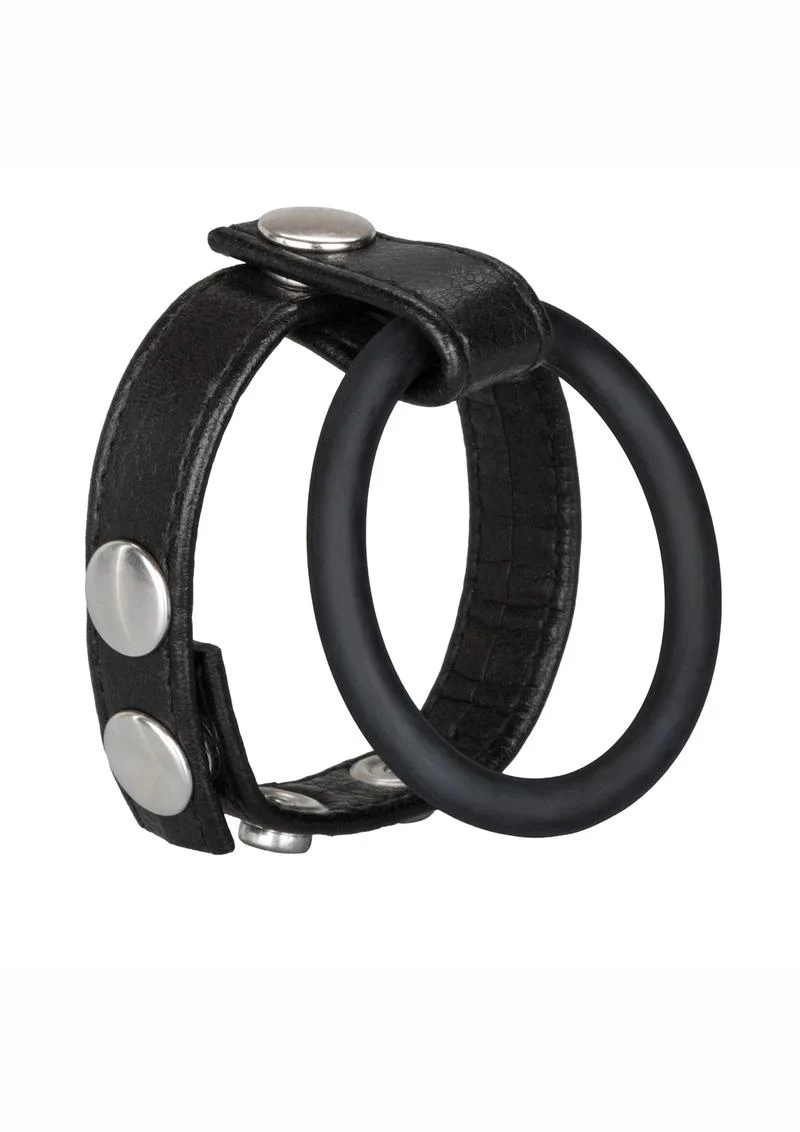Leather Ball Spreader Cock Ring - Image 6