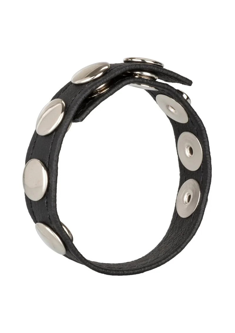 Leather Multi-Snap Cock Ring - Image 3