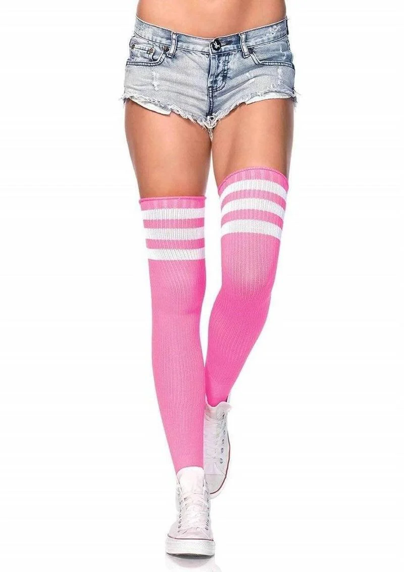 Leg Avenue Athlete Thigh High with 3 Stripe Top - Image 4
