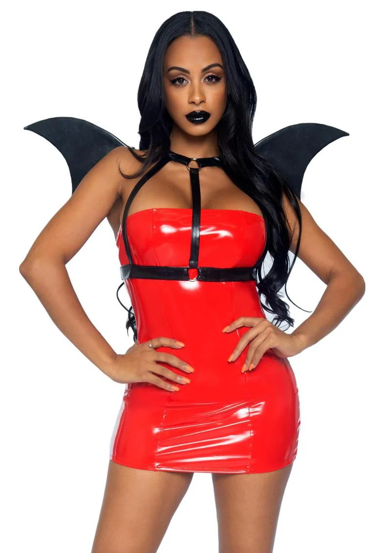 Leg Avenue Bat Wing Body Harness Faux Leather