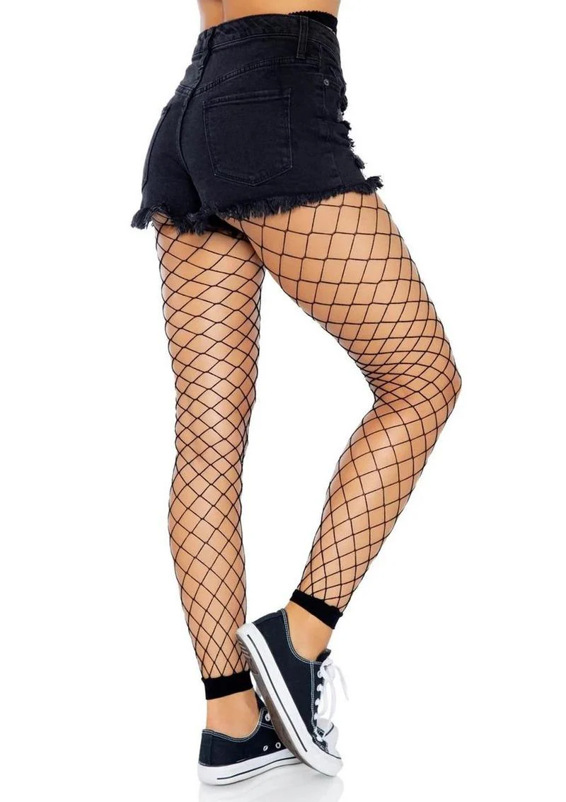 Leg Avenue Diamond Net Footless Tights - Image 2