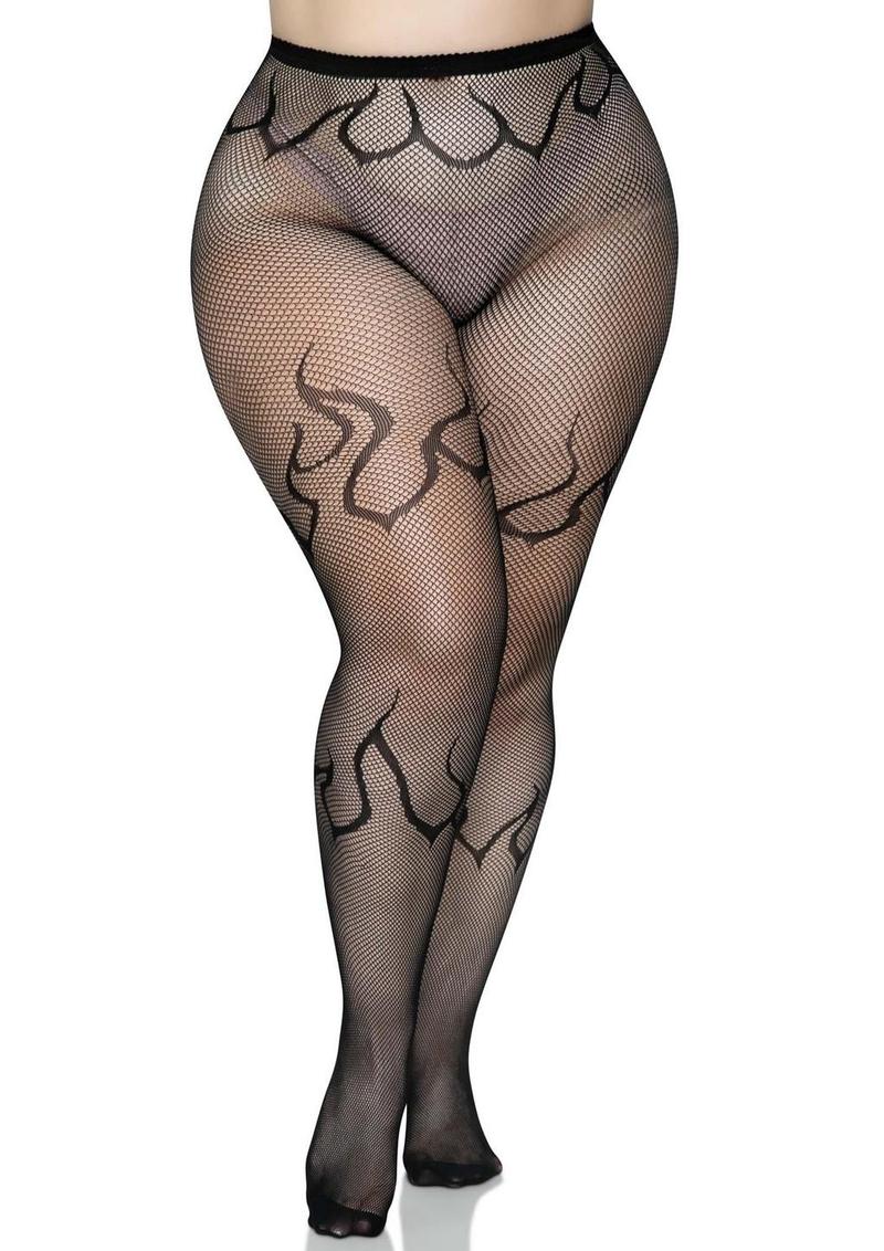 Leg Avenue Flame Net Tights - Image 3