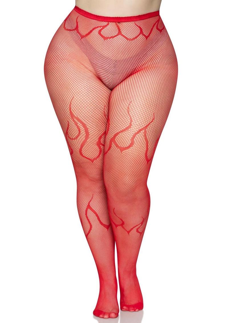 Leg Avenue Flame Net Tights - Image 5