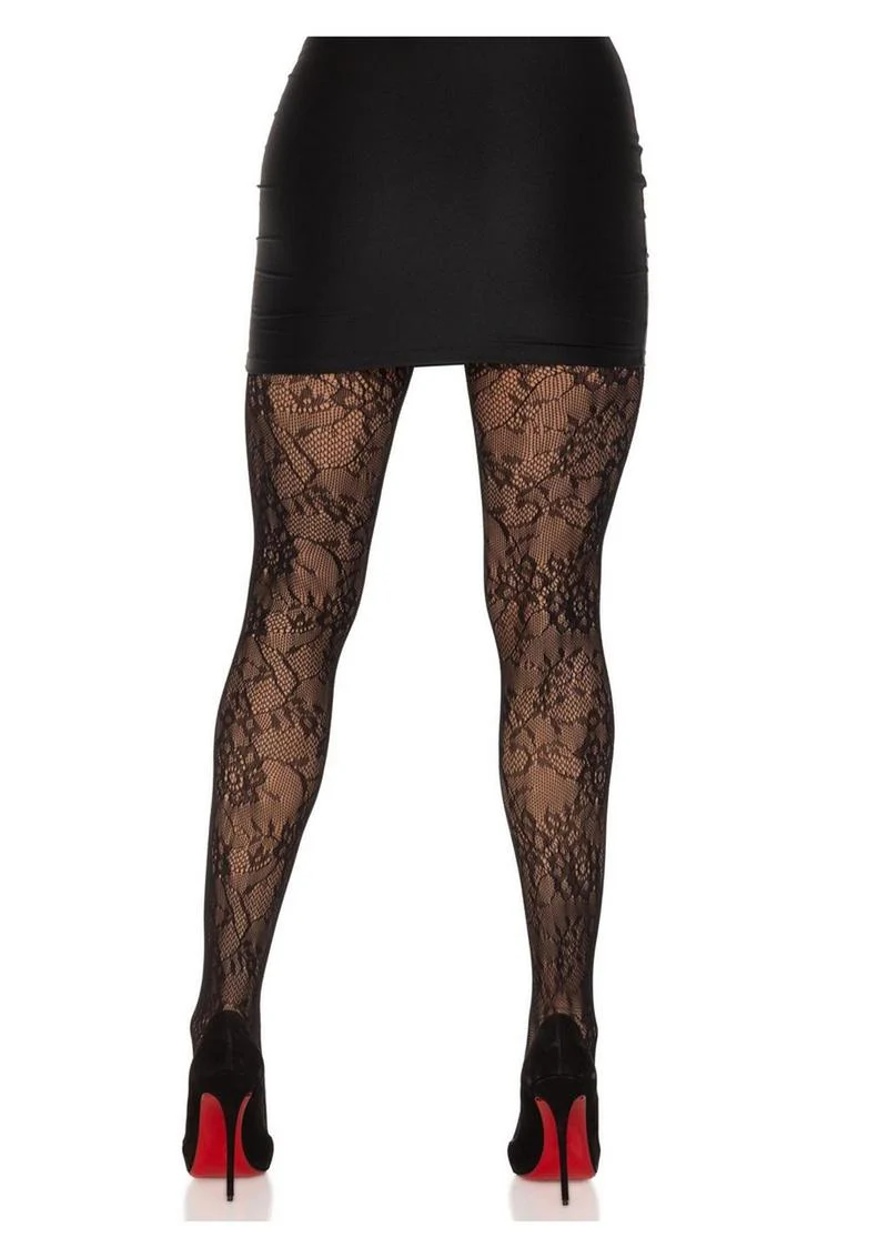 Leg Avenue Garden Rose Lace Tights - Image 2