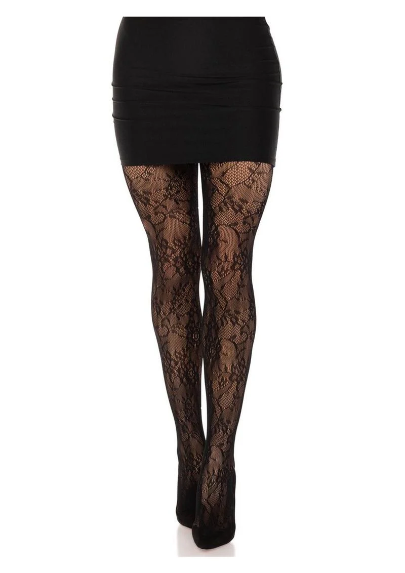 Leg Avenue Garden Rose Lace Tights - Image 3