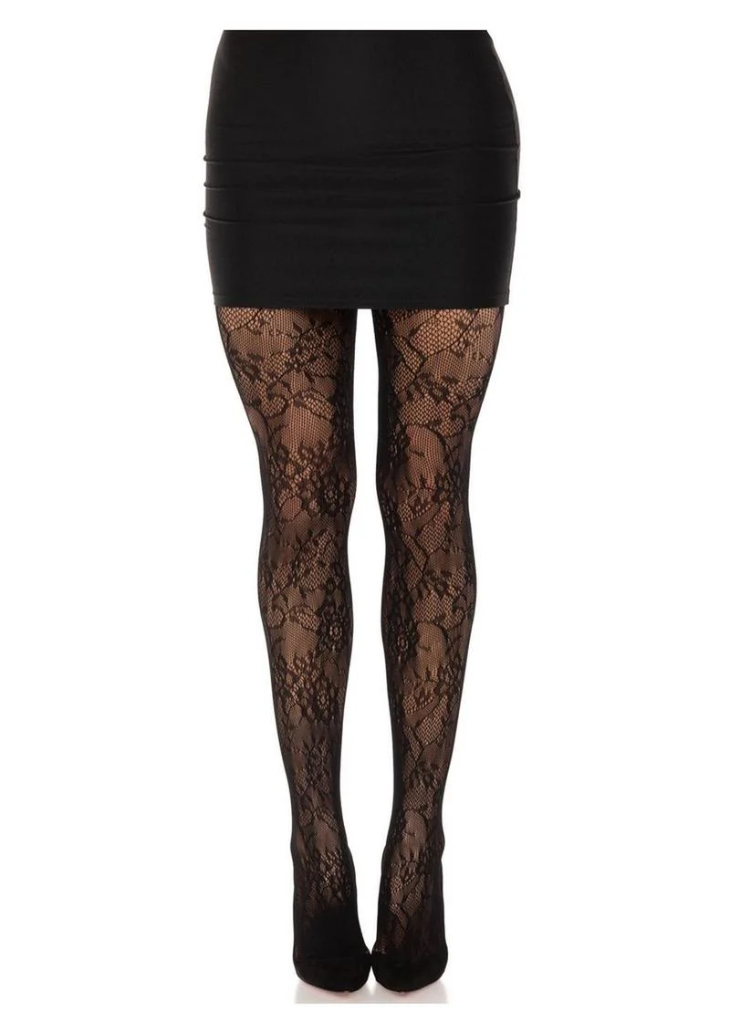 Leg Avenue Garden Rose Lace Tights - Image 4