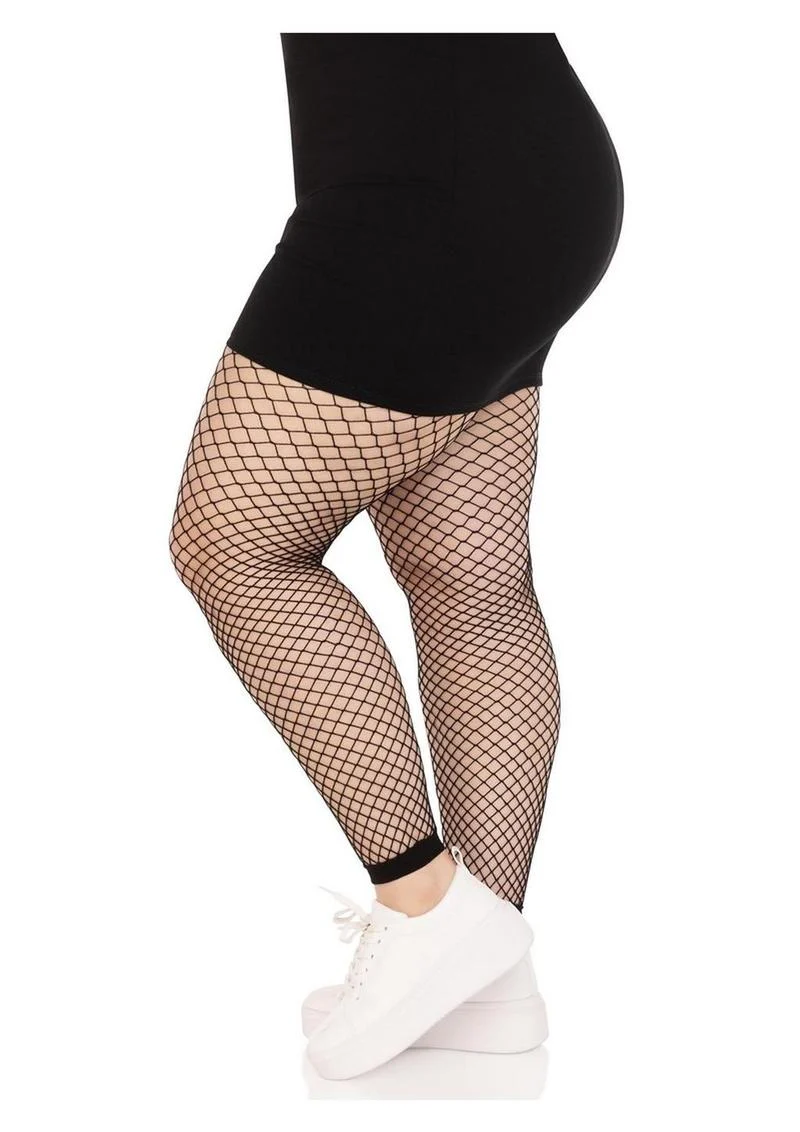 Leg Avenue Industrial Net Footless Tights - 1x-2x - Image 3
