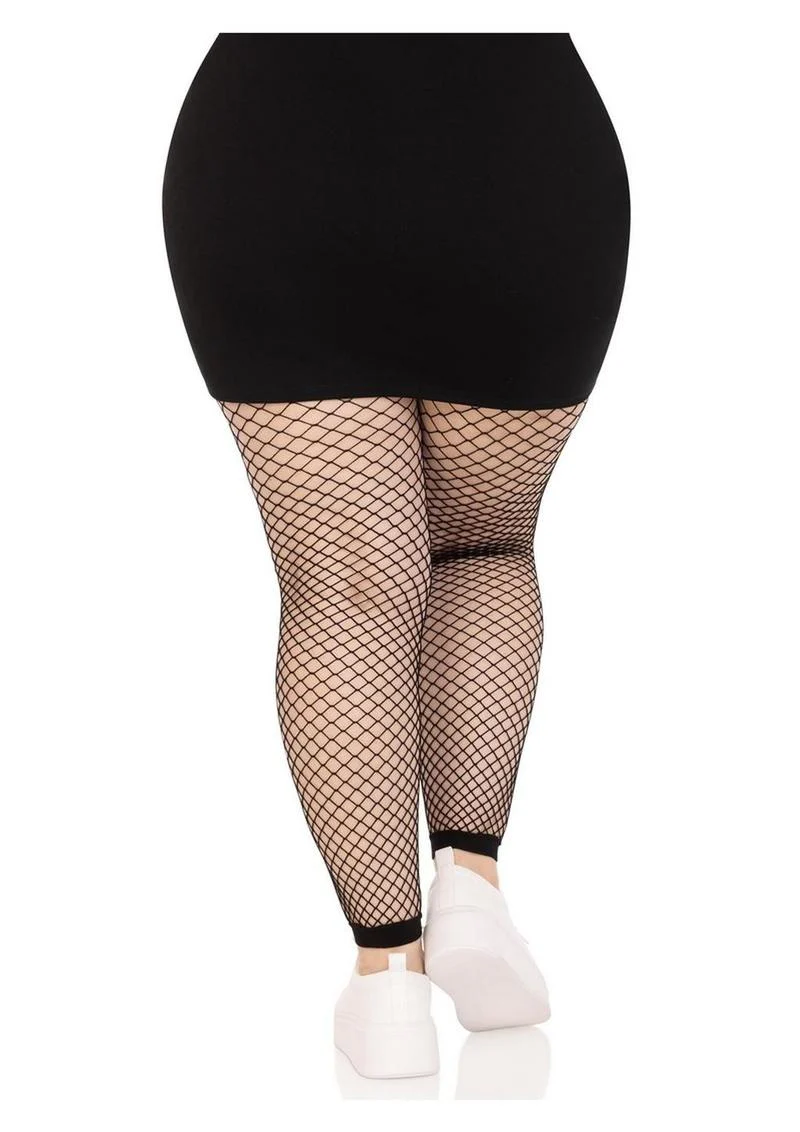 Leg Avenue Industrial Net Footless Tights - 1x-2x - Image 4