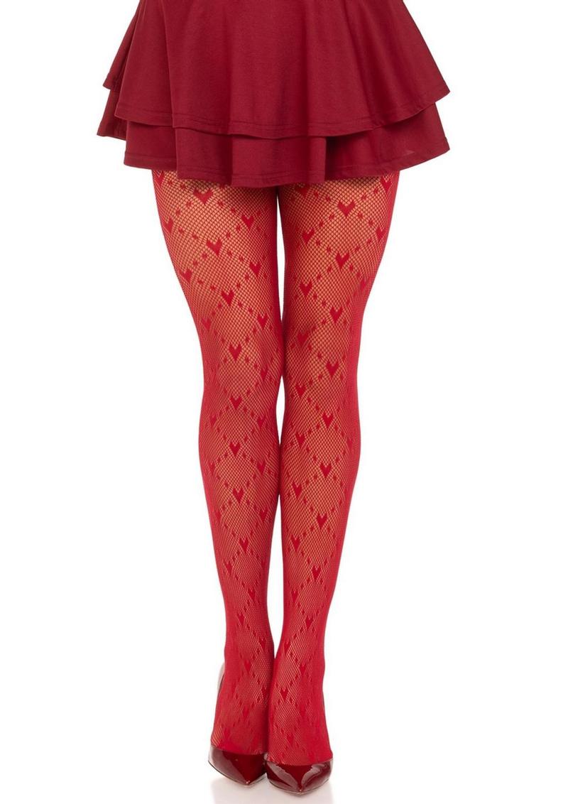 Leg Avenue Love Struck Heart Net Tights - Image 5