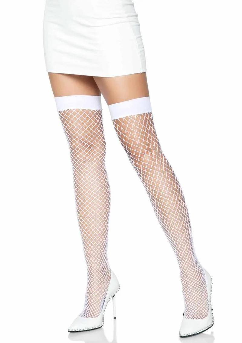 Leg Avenue Lycra Industrial Fishnet Thigh High - Image 3