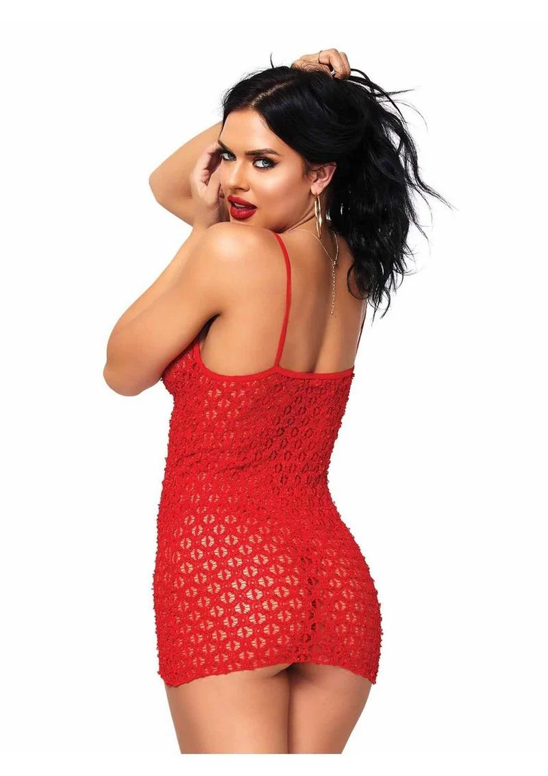 Leg Avenue Mini Dress with Lace Up Front and G-String - Image 3