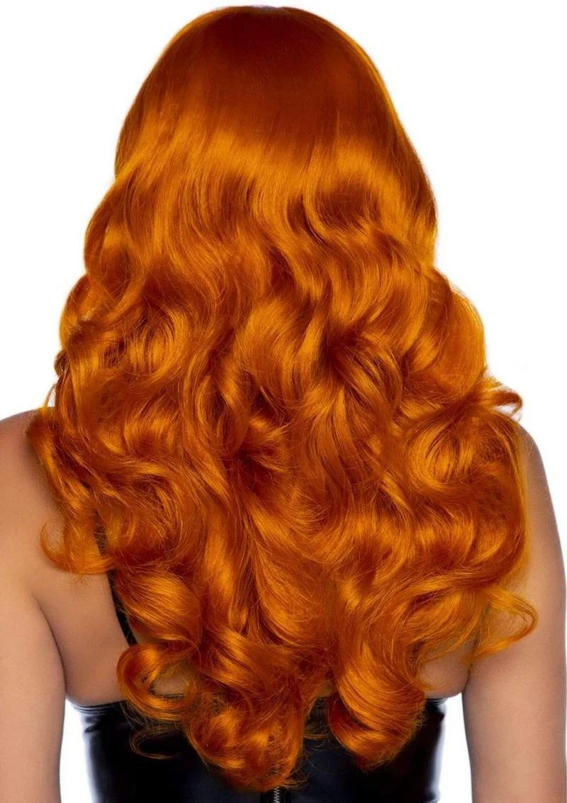 Leg Avenue Misfit Long Wavy Bang Wig - One Size - Ginger