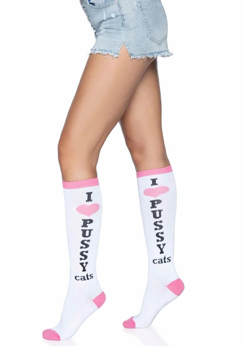 Leg Avenue Pussycat Knee Highs - Image 3