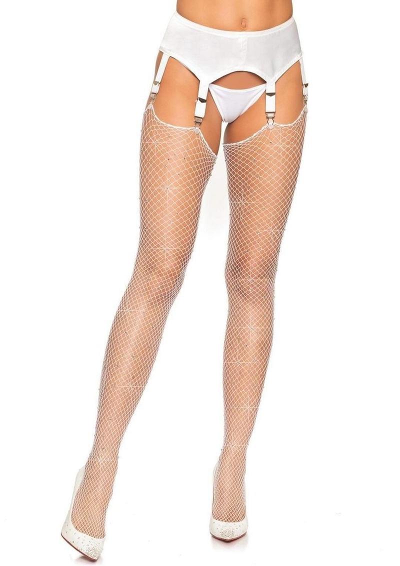 Leg Avenue Rhinestone Fishnet Stockings - Image 16