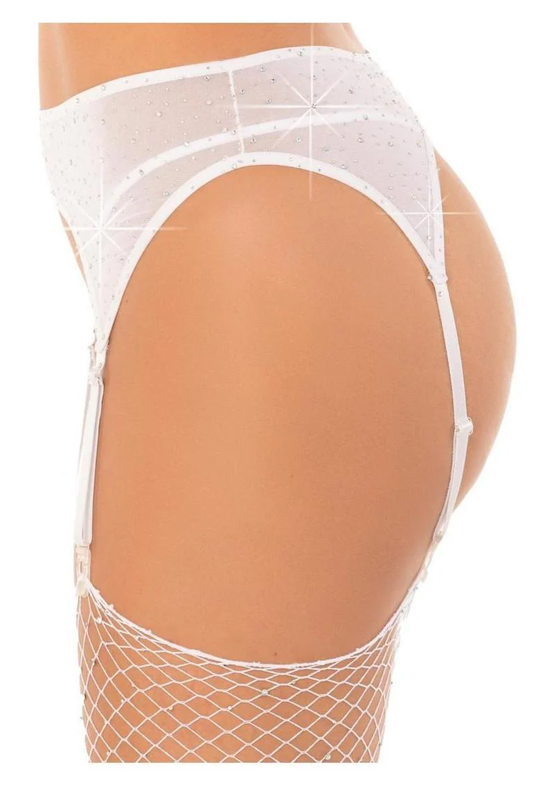 Leg Avenue Rhinestone Garter Belt - Image 2