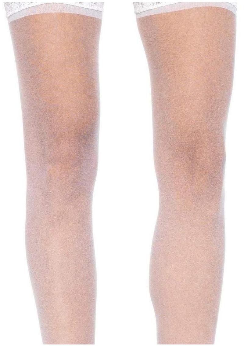 Leg Avenue Sheer Thi-Hi with Lace Garter Belt - Image 3