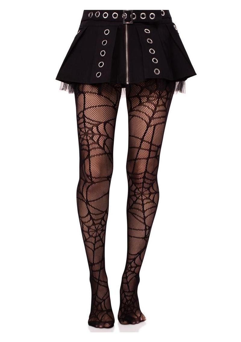Leg Avenue Spiderweb Net Tights - Image 4