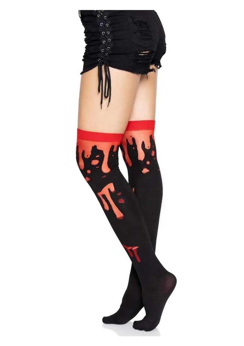 Leg Avenue Splatter Thigh Highs - Image 6