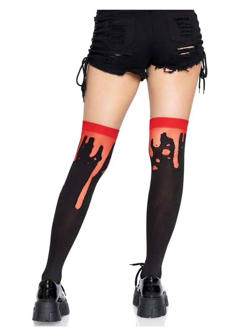 Leg Avenue Splatter Thigh Highs - Image 7
