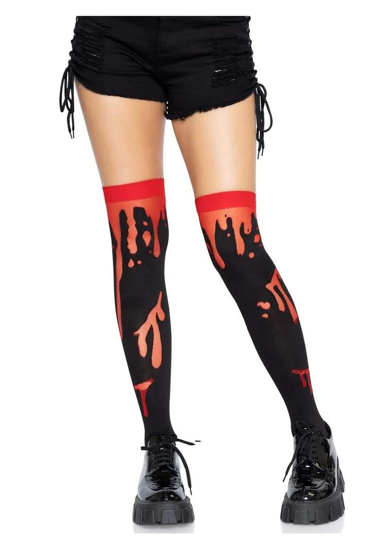 Leg Avenue Splatter Thigh Highs - Image 8