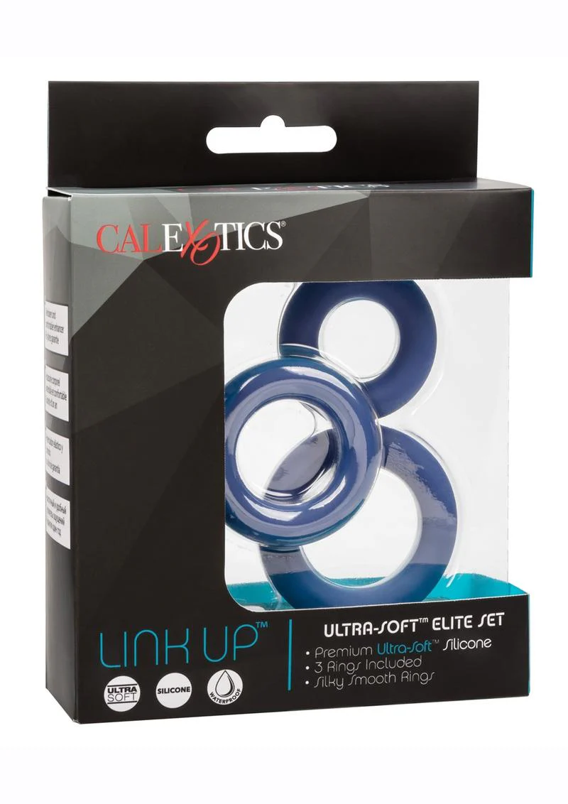 Link Up Ultra Soft Elite Set Silicone Cock Rings - Image 3