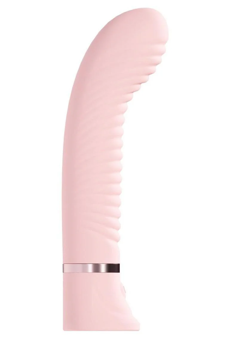 Loveline Divine 10 Function Rechargeable Silicone Ribbed G-Spot Vibrator - Image 4