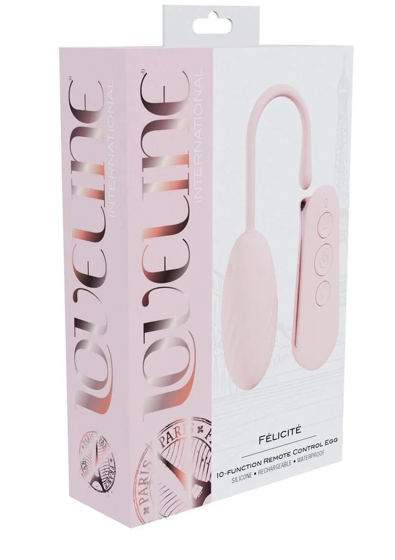 Loveline Felicite 10 Function Silicone Rechargeable Egg Vibe with Remote Control - Image 2