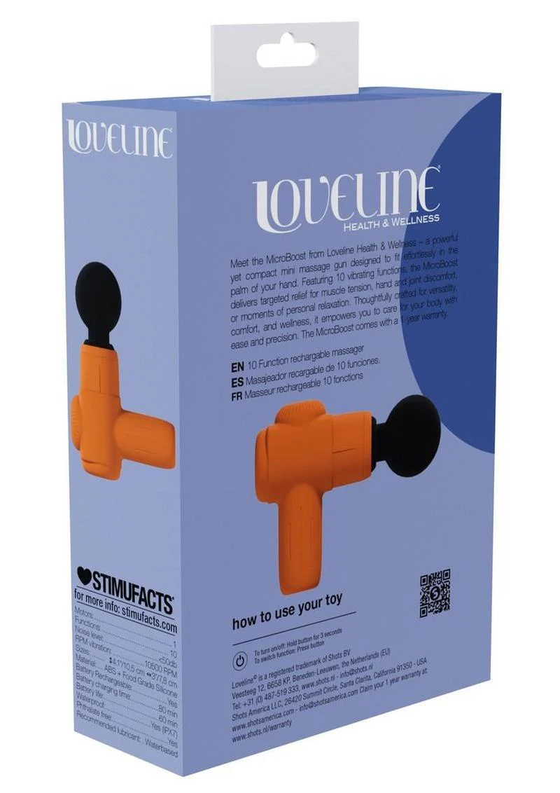 Loveline Microboost 10 Function Vibrating Rechargeable Silicone Massager - Image 4