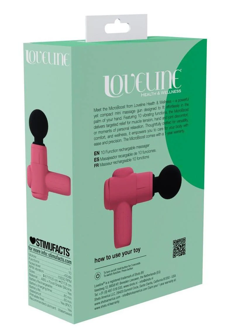 Loveline Microboost 10 Function Vibrating Rechargeable Silicone Massager - Image 8
