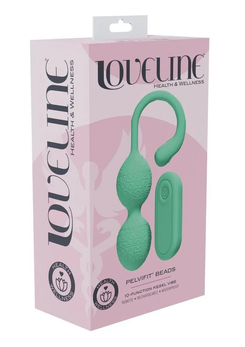 Loveline Pelvifit Beads 10 Function Vibrating Rechargeable Silicone Kegel Vibe with Remote Control - Image 2