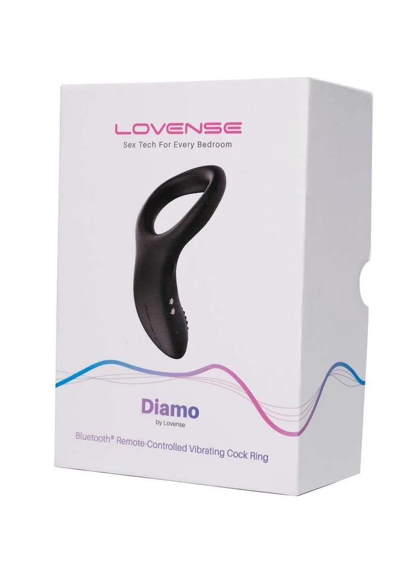 Lovense Diamo Remote Controlled Vibrating Silicone Cock Ring - Image 4