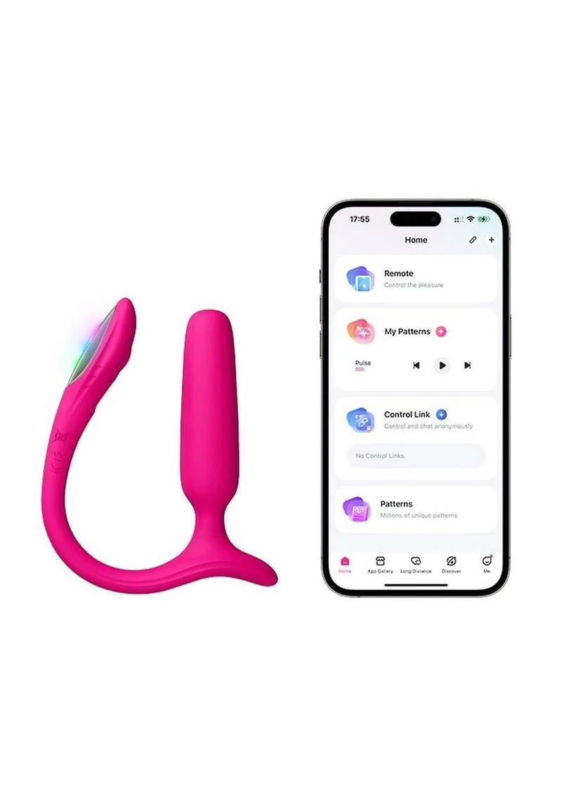Lovense Lush Rechargeable App Compatible Silicone Vibrating Light Up Anal Plug - Image 4