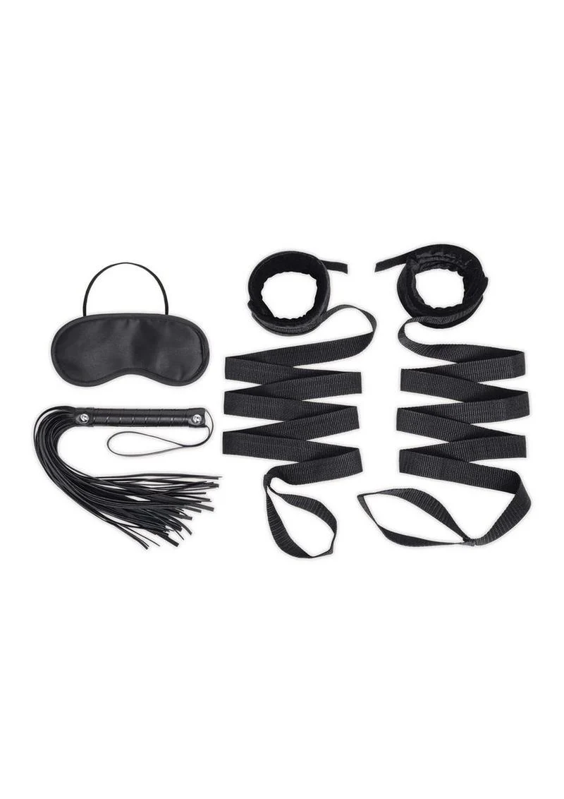 Lux Fetish Bondage Bed Strap and Flogger Kit - Image 2