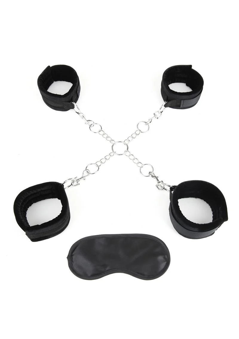 Lux Fetish Hog Tie with 4 Universal Soft Restraint Cuffs - Image 4
