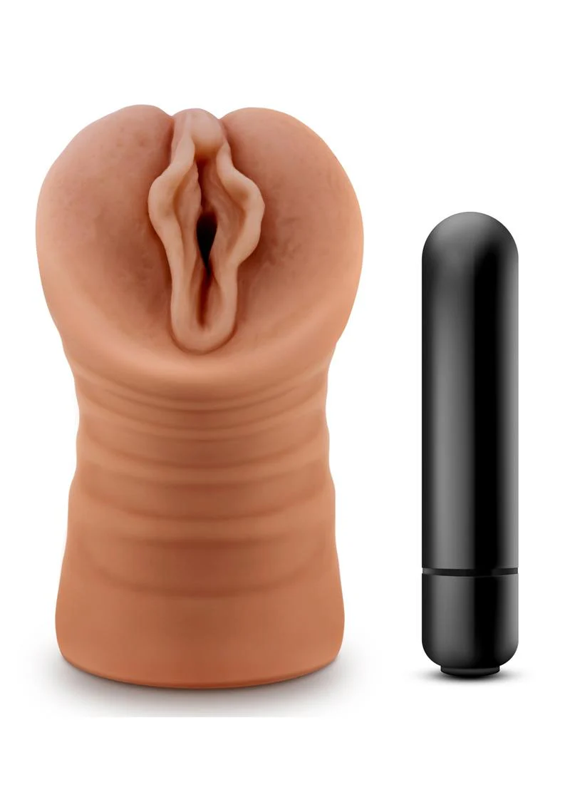 M For Men Sofia Vibrating Masturbator with Bullet - Pussy - Image 2