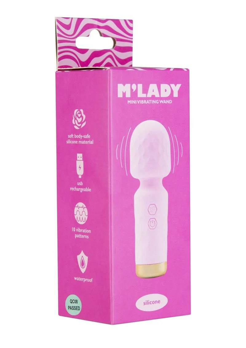 M'lady Rechargeable Silicone Mini Vibrating Wand - Image 6