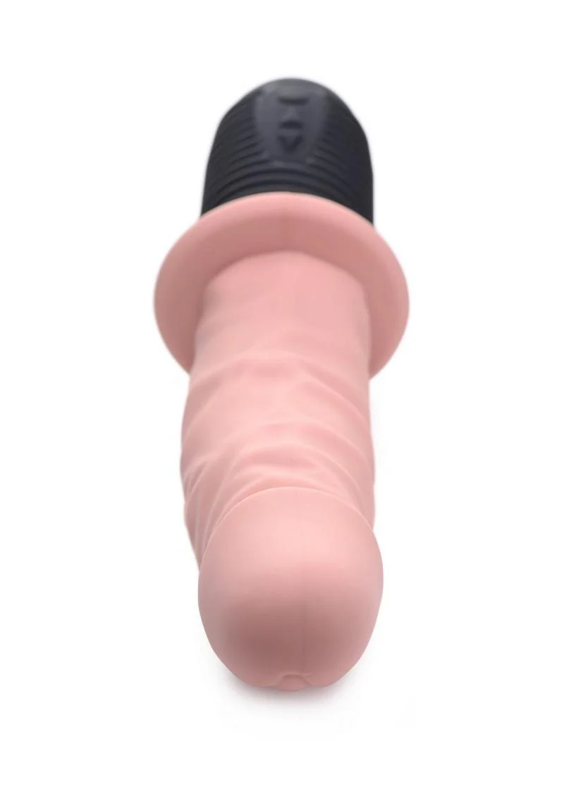 Master Series 10x Vibrating and Thrusting Silicone Rechargeable Dildo with Handle - Image 3