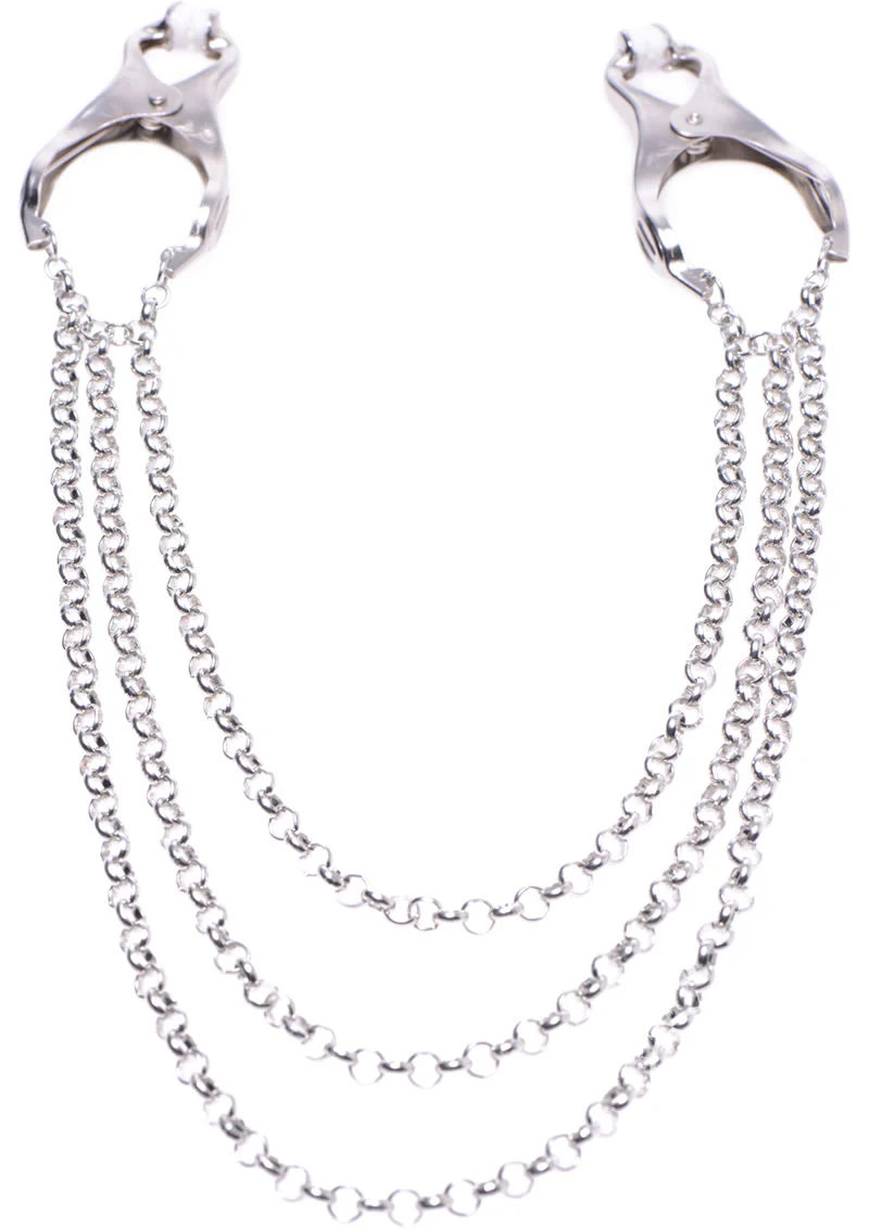 Master Series Affix Triple Chain Nipple Clamps - Image 3