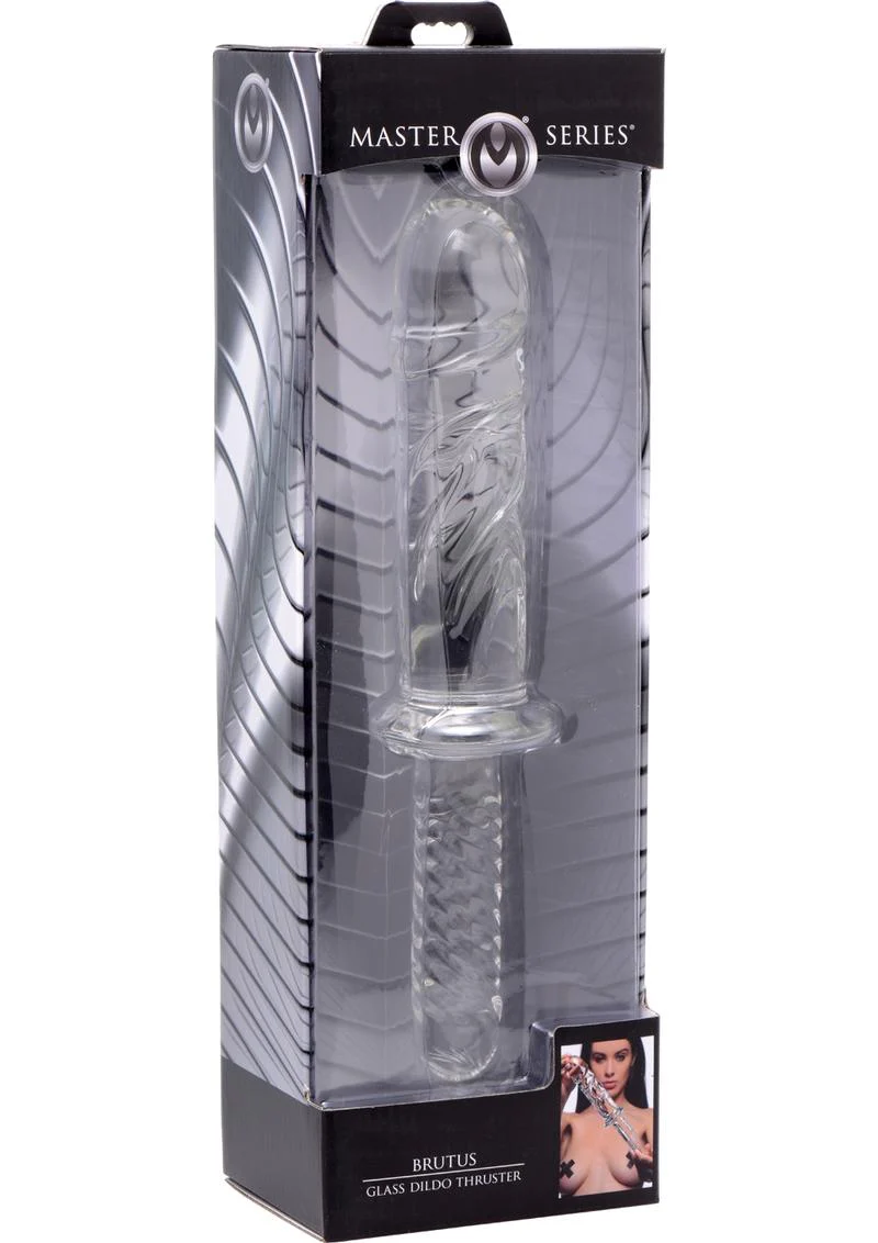 Master Series Brutus Glass Dildo Thruster - Image 2
