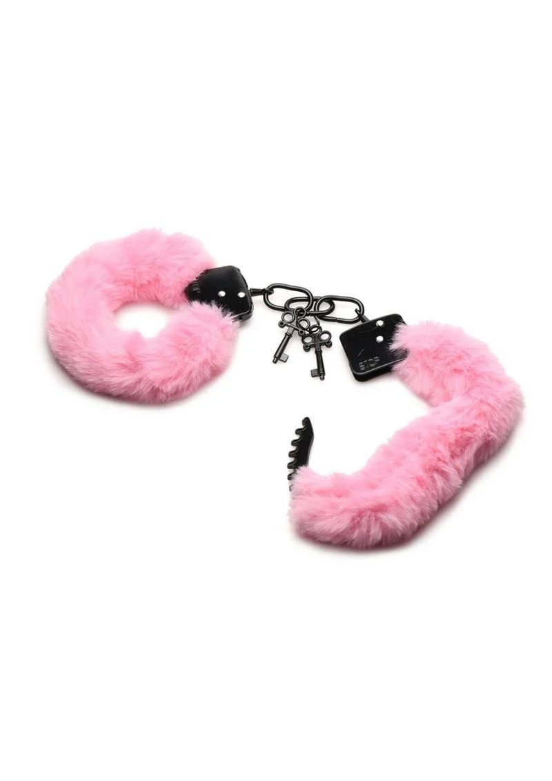 Master Series Cuffed In Fur Furry Handcuffs - Image 5