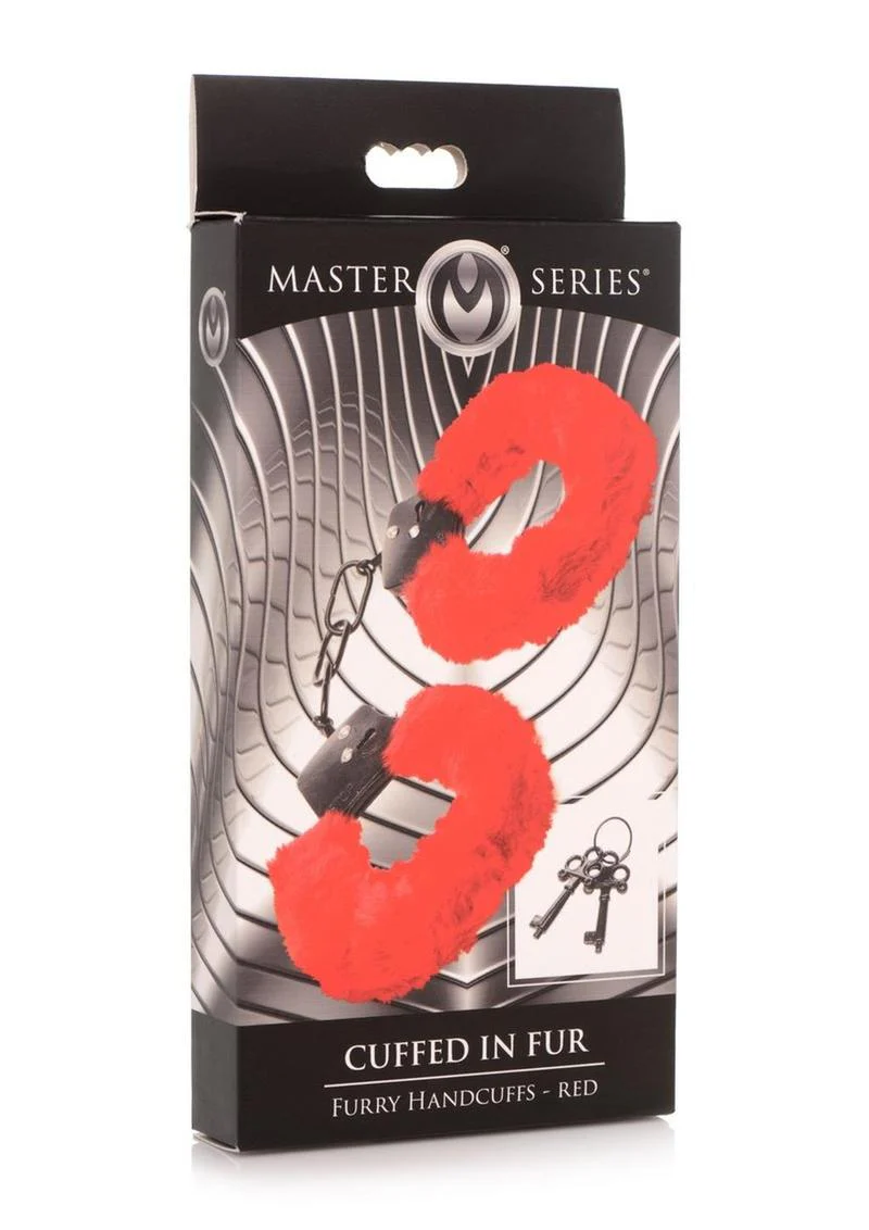 Master Series Cuffed In Fur Furry Handcuffs - Image 5