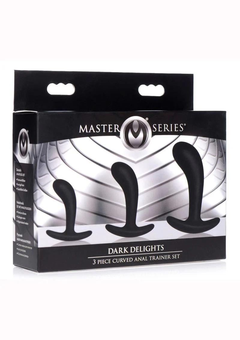 Master Series Dark Delights Curved Silicone Anal Trainer - Image 2