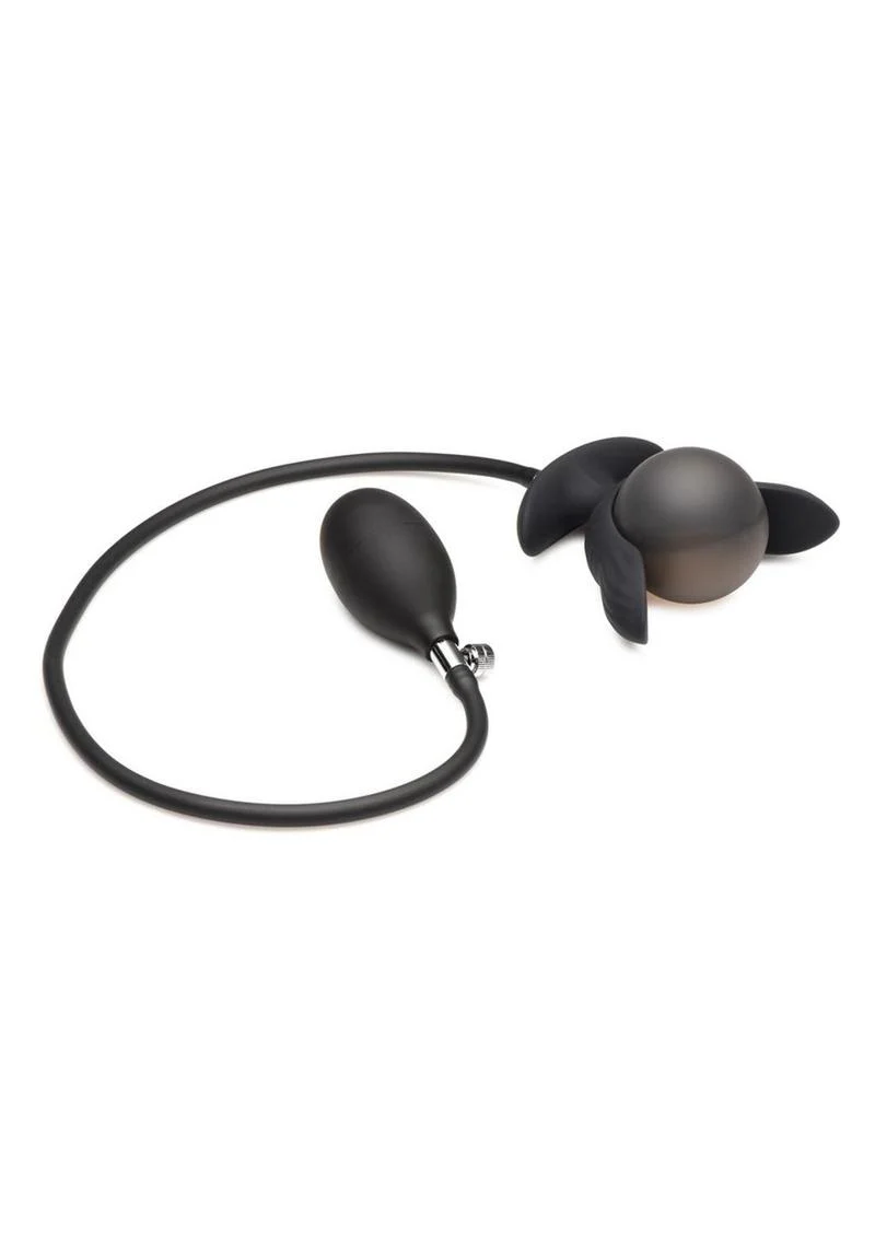 Master Series Dark Pearl Inflatable Rechargeable Vibrating Butt Plug - Image 3