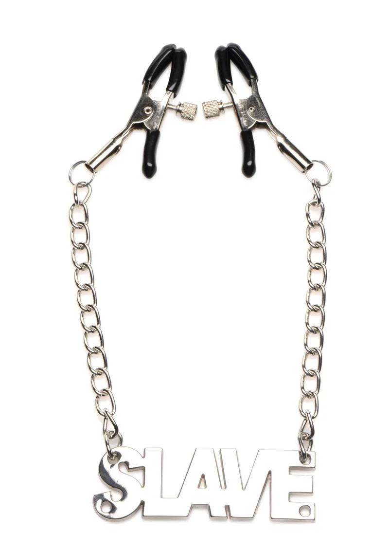 Master Series Enslaved Slave Chain Nipple Clamps - Image 2