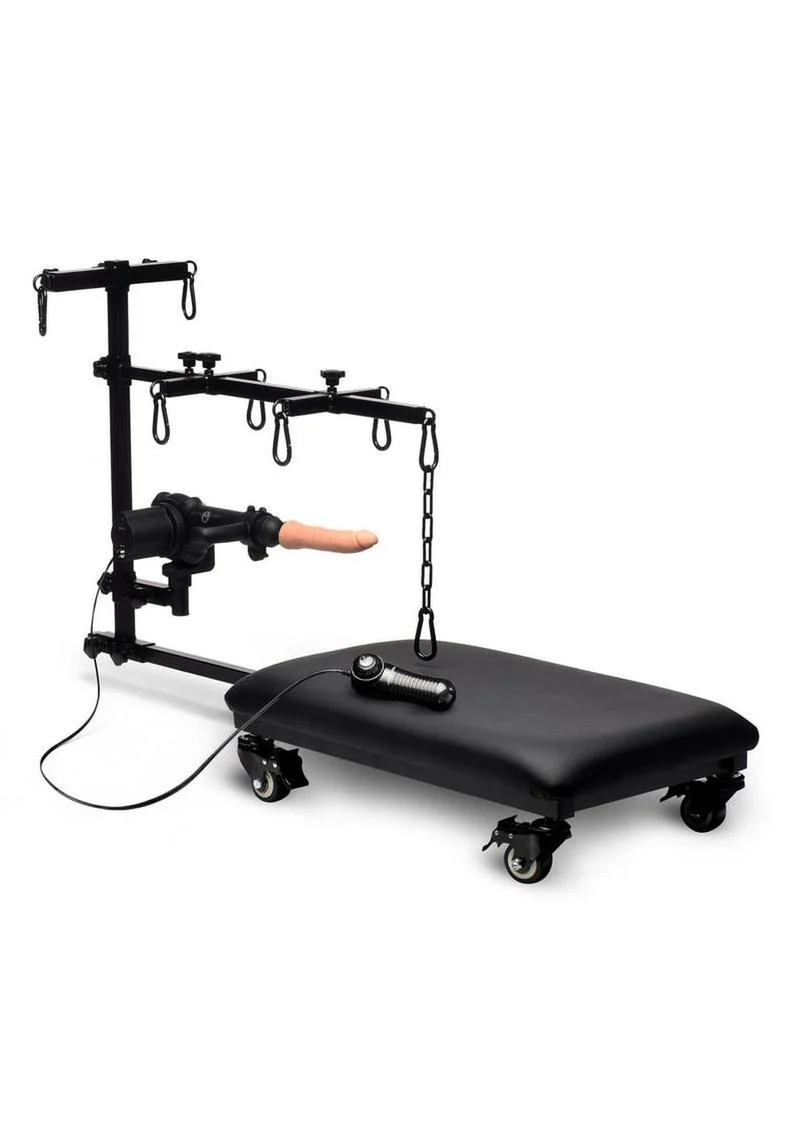 Master Series Hog Tie Restraint Rack with Sex Machine - Image 3