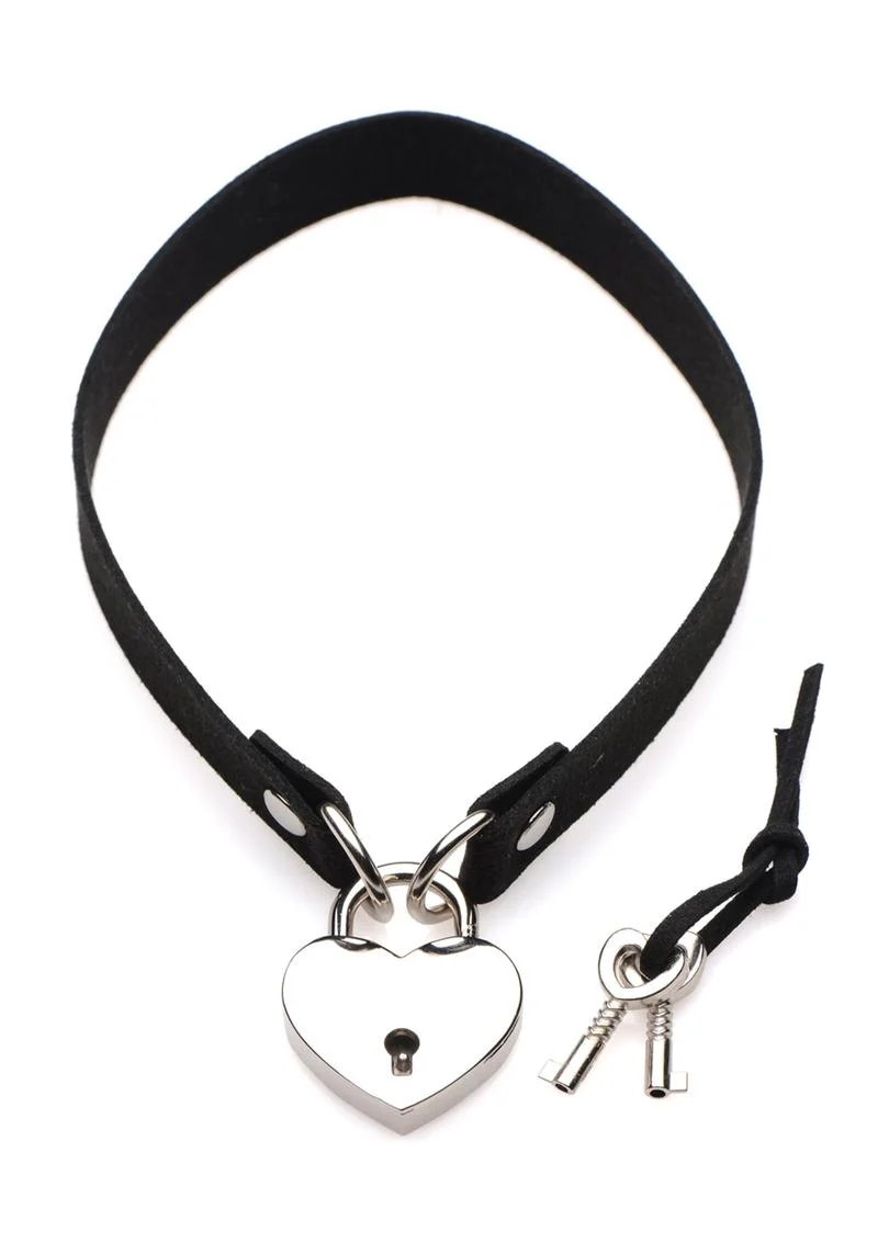 Master Series Lock-It Heart Lock and Key Choker - Image 2