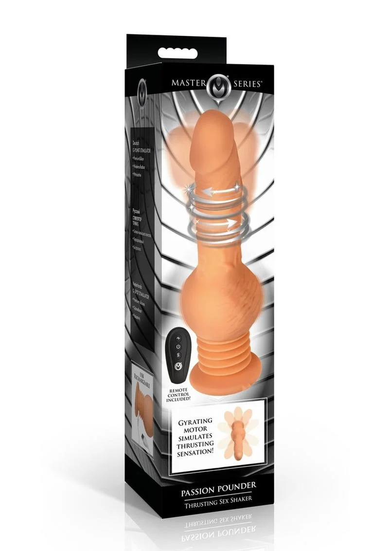 Master Series Passion Pounder Thrusting Sex Shaker Rechargeable Silicone Vibrator - Image 2
