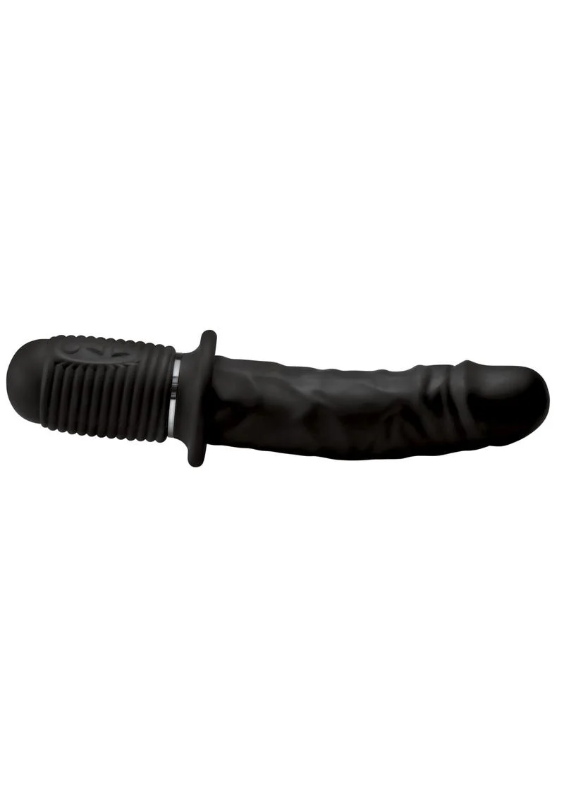Master Series Power Pounder Vibrating and Thrusting Silicone Dildo - Image 2