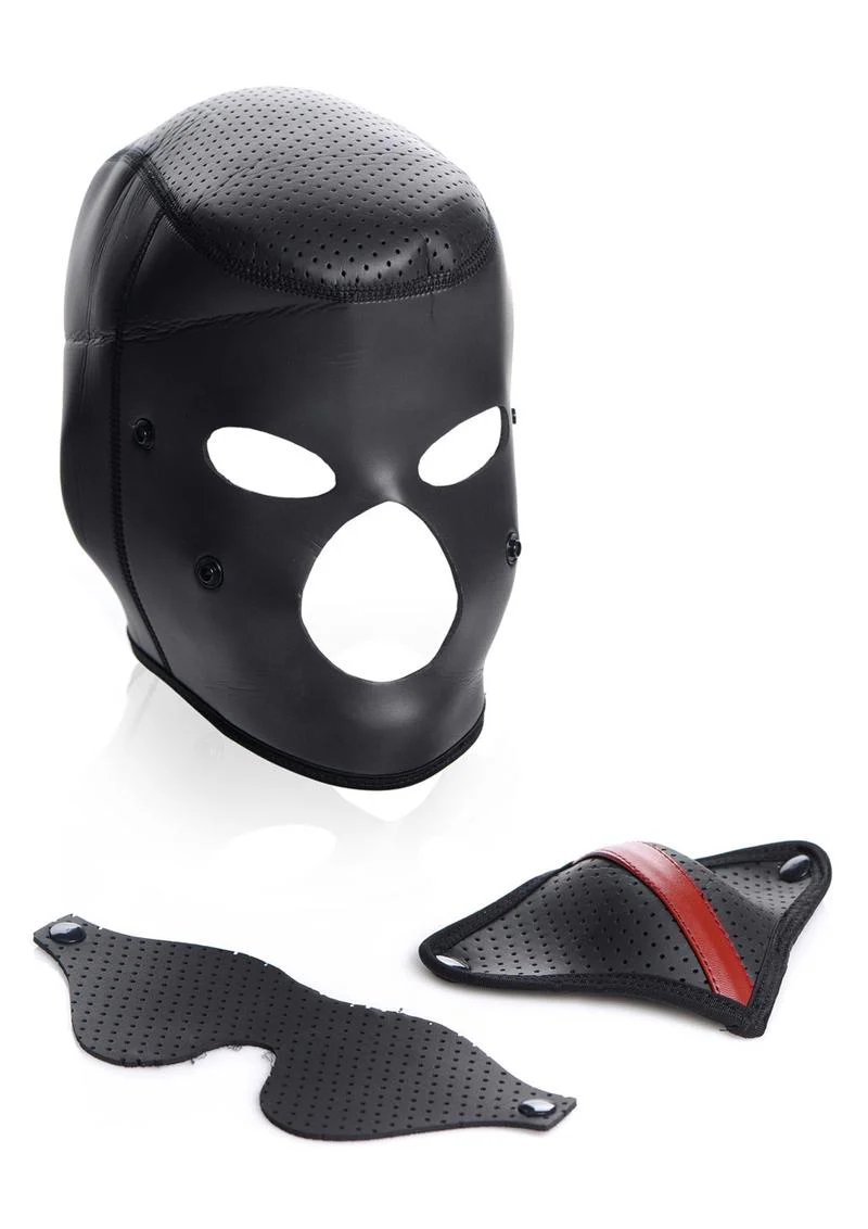 Master Series Scorpion Hood with Removable Blindfold and Face Mask - Image 3